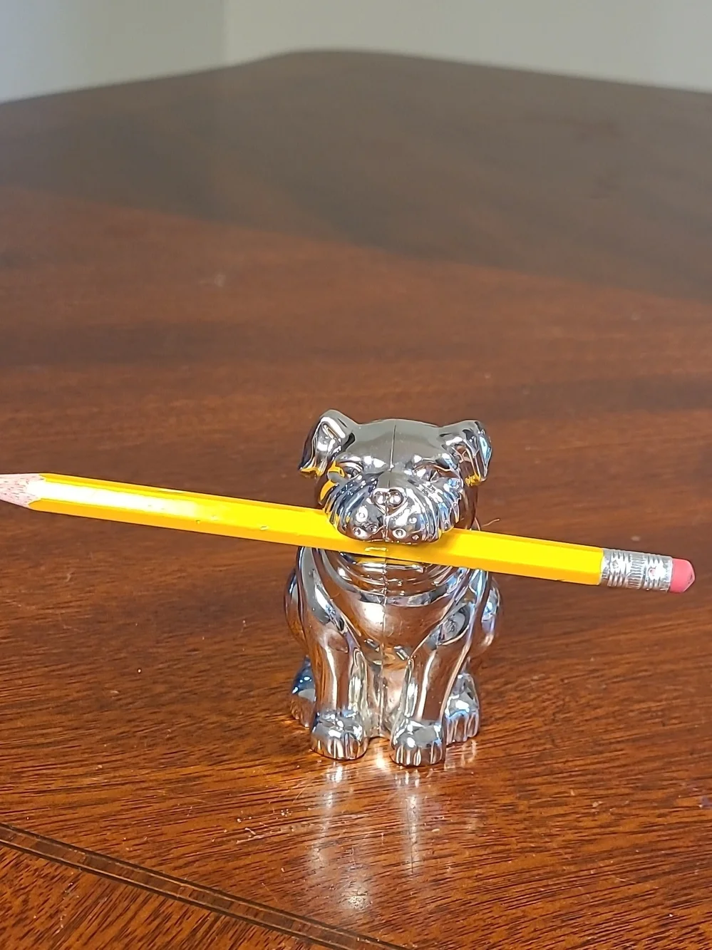 Silver Chrome Bulldog Dog Bottle Opener Figurine Unique Novelty Barware Gift